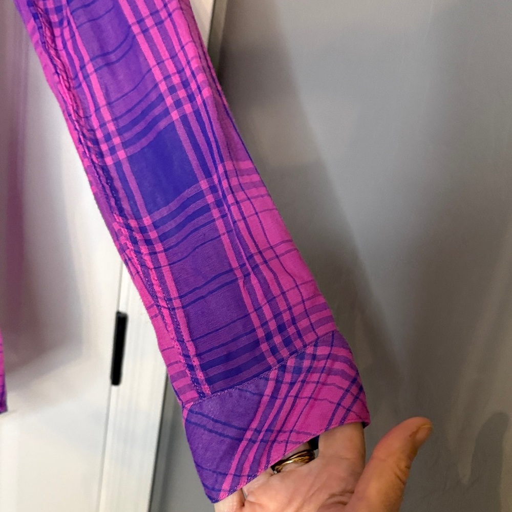 Rails Pink and Purple Plaid Button-Down Shirt - Picture 3 of 5
